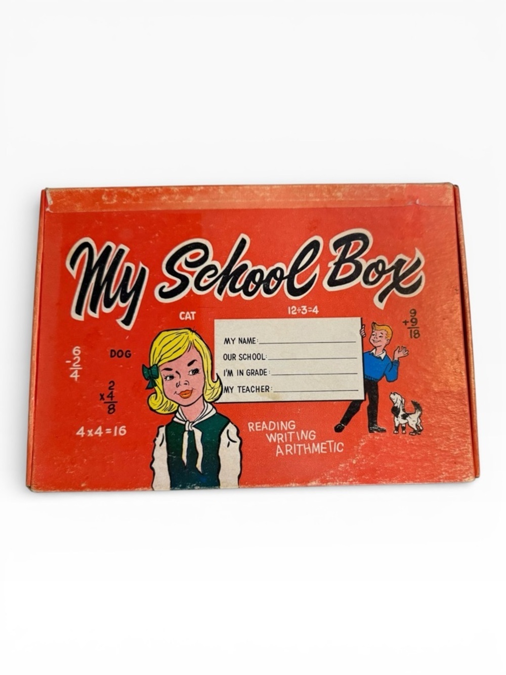 Vintage "My School Box" Cardboard Pencil Box